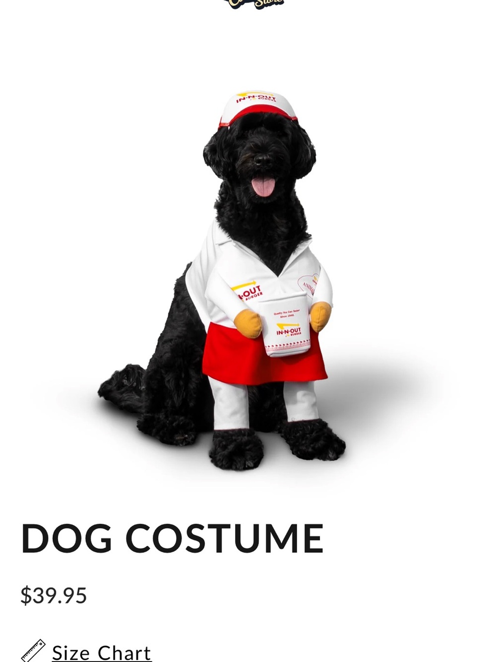 In-N-Out Style Red & White Dog Costume by